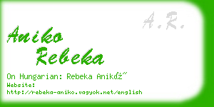 aniko rebeka business card